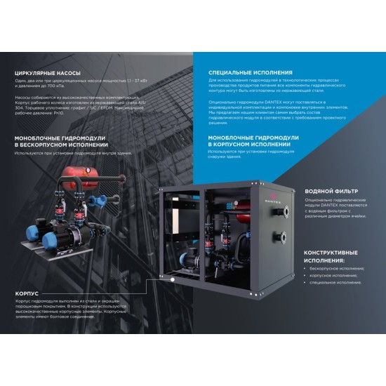 Гидромодули для чиллеров FORTUNA DGM WS EPV Dantex