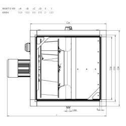 Жаростойкий кухонный вентилятор Systemair серия MUB/T 630