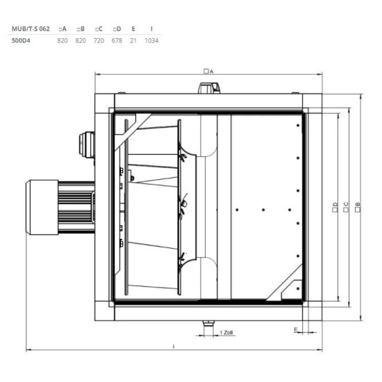 Жаростойкий кухонный вентилятор Systemair серия MUB/T-S 062 500